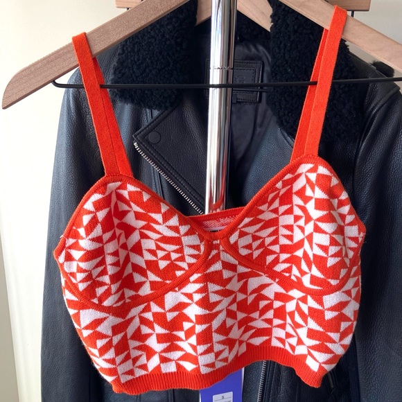 Future Collective Kahlana Barfield Brown Target v-neck Bralette Tank Top - Picture 3 of 9